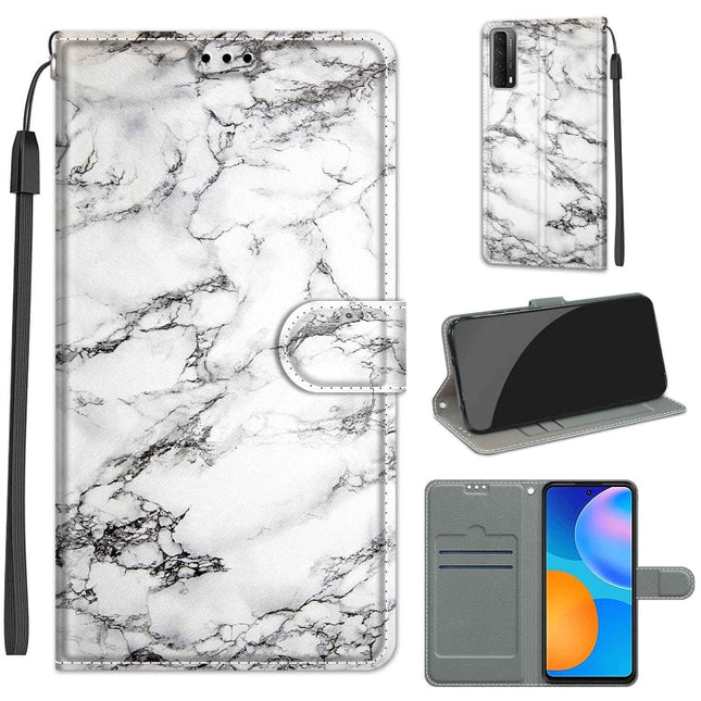 Voltage Colored Drawing Magnetic Clasp Horizontal Flip PU Leather Case with Holder & Card Slots, For Huawei P Smart 2021 / Y7a