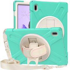 Silicone + PC Protective Case with Holder & Shoulder Strap, For Samsung Galaxy Tab S7 FE 5G 12.4 T730, For Samsung Galaxy Tab S7 FE T730 / S7+ / S9+ /S8+