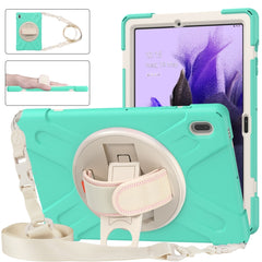 Silicone + PC Protective Case with Holder & Shoulder Strap, For Samsung Galaxy Tab S7 FE 5G 12.4 T730, For Samsung Galaxy Tab S7 FE T730 / S7+ / S9+ /S8+