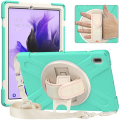 Silicone + PC Protective Case with Holder & Shoulder Strap, For Samsung Galaxy Tab S7 FE 5G 12.4 T730, For Samsung Galaxy Tab S7 FE T730 / S7+ / S9+ /S8+