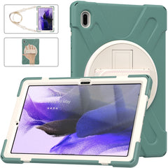 Silicone + PC Protective Case with Holder & Shoulder Strap, For Samsung Galaxy Tab S7 FE 5G 12.4 T730, For Samsung Galaxy Tab S7 FE T730 / S7+ / S9+ /S8+