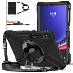 Silicone + PC Protective Case with Holder & Shoulder Strap, For Samsung Galaxy Tab S7 FE 5G 12.4 T730, For Samsung Galaxy Tab S7 FE T730 / S7+ / S9+ /S8+