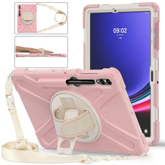 Silicone + PC Protective Case with Holder & Shoulder Strap, For Samsung Galaxy Tab S7 FE 5G 12.4 T730, For Samsung Galaxy Tab S7 FE T730 / S7+ / S9+ /S8+