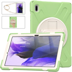 Silicone + PC Protective Case with Holder & Shoulder Strap, For Samsung Galaxy Tab S7 FE 5G 12.4 T730, For Samsung Galaxy Tab S7 FE T730 / S7+ / S9+ /S8+