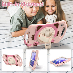 Cute Cat King Kids Shockproof EVA Protective Case with Holder & Shoulder Strap & Handle, For Samsung Galaxy Tab A7 10.4 2020 SM-T500