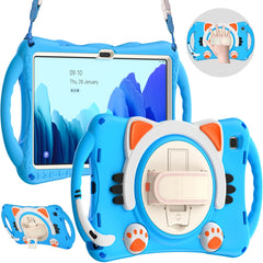 Cute Cat King Kids Shockproof EVA Protective Case with Holder & Shoulder Strap & Handle, For Samsung Galaxy Tab A7 10.4 2020 SM-T500