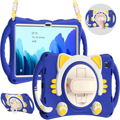 Cute Cat King Kids Shockproof EVA Protective Case with Holder & Shoulder Strap & Handle, For Samsung Galaxy Tab A7 10.4 2020 SM-T500