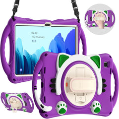 Cute Cat King Kids Shockproof EVA Protective Case with Holder & Shoulder Strap & Handle, For Samsung Galaxy Tab A7 10.4 2020 SM-T500