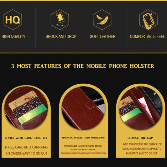 idewei Crazy Horse Texture Horizontal Flip Leather Case with Holder & Card Slots & Wallet, For Nokia C20 Plus, For OPPO Realme C11 (2021), For vivo V21e 4G