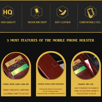 idewei Crazy Horse Texture Horizontal Flip Leather Case with Holder & Card Slots & Wallet, For vivo Y12S 2021, For vivo Y52 5G / Y72 5G, For Wiko Power U10
