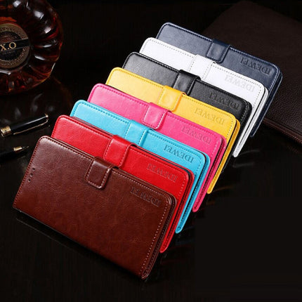 idewei Crazy Horse Texture Horizontal Flip Leather Case with Holder & Card Slots & Wallet
