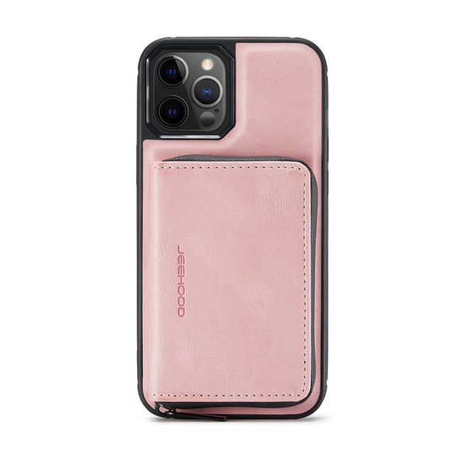 JEEHOOD Magnetic Zipper Horizontal Flip Leather Case with Holder & Card Slot & Wallet, For iPhone 12 mini, For iPhone 12 / 12 Pro, For iPhone 12 Pro Max