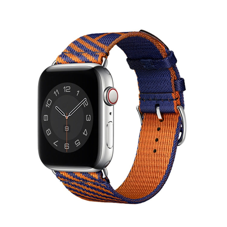 Two-color Nylon Braid Replacement Wrist Strap Watchband, For Apple Watch Series 7  41mm / & 6 & SE & 5 & 4 40mm, For Apple Watch Series  7  45mm / & 6 & SE & 5 & 4 44mm