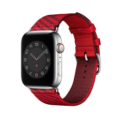 Two-color Nylon Braid Replacement Wrist Strap Watchband, For Apple Watch Series 7  41mm / & 6 & SE & 5 & 4 40mm, For Apple Watch Series  7  45mm / & 6 & SE & 5 & 4 44mm