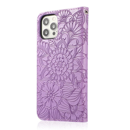 Skin Feel Embossed Sunflower Horizontal Flip Leather Case with Holder & Card Slots & Wallet & Lanyard, For iPhone 12, For iPhone 12 Mini, For iPhone 12 Pro, For iPhone 12 Pro Max