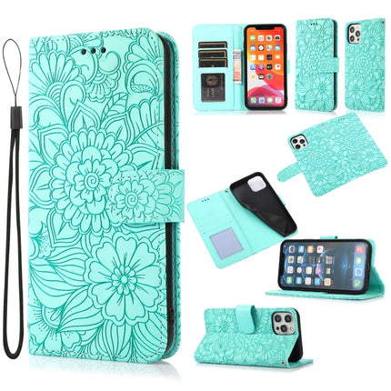 Skin Feel Embossed Sunflower Horizontal Flip Leather Case with Holder & Card Slots & Wallet & Lanyard, For iPhone 12, For iPhone 12 Mini, For iPhone 12 Pro, For iPhone 12 Pro Max