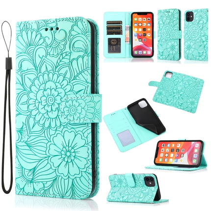 Skin Feel Embossed Sunflower Horizontal Flip Leather Case with Holder & Card Slots & Wallet & Lanyard, For iPhone 11 Pro Max, For iPhone 11 Pro, For iPhone 11, For iPhone XR