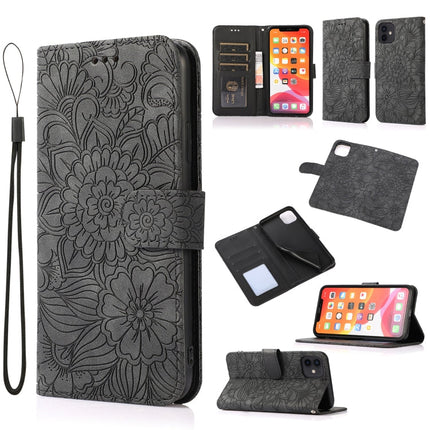 Skin Feel Embossed Sunflower Horizontal Flip Leather Case with Holder & Card Slots & Wallet & Lanyard, For iPhone 11 Pro Max, For iPhone 11 Pro, For iPhone 11, For iPhone XR