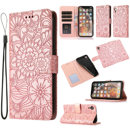 Skin Feel Embossed Sunflower Horizontal Flip Leather Case with Holder & Card Slots & Wallet & Lanyard, For iPhone 11 Pro Max, For iPhone 11 Pro, For iPhone 11, For iPhone XR