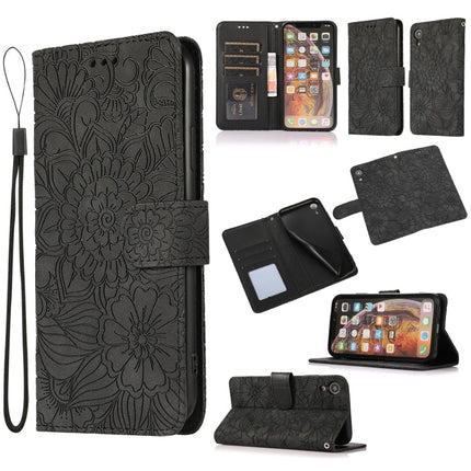 Skin Feel Embossed Sunflower Horizontal Flip Leather Case with Holder & Card Slots & Wallet & Lanyard, For iPhone 11 Pro Max, For iPhone 11 Pro, For iPhone 11, For iPhone XR