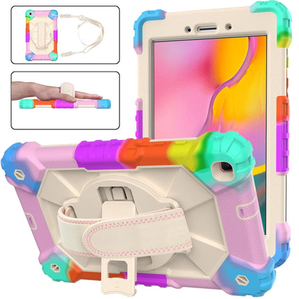 Contrast Color Robot Shockproof Silicon + PC Protective Case with Holder & Shoulder Strap, For Samsung Galaxy Tab A 8.0 (2019)T290/T295