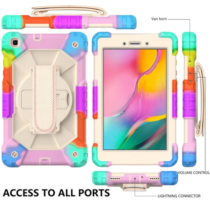 Contrast Color Robot Shockproof Silicon + PC Protective Case with Holder & Shoulder Strap, For Samsung Galaxy Tab A 8.0 (2019)T290/T295