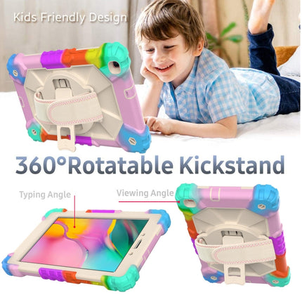 Contrast Color Robot Shockproof Silicon + PC Protective Case with Holder & Shoulder Strap, For Samsung Galaxy Tab A 8.0 (2019)T290/T295