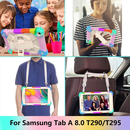 Contrast Color Robot Shockproof Silicon + PC Protective Case with Holder & Shoulder Strap, For Samsung Galaxy Tab A 8.0 (2019)T290/T295
