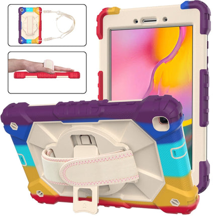 Contrast Color Robot Shockproof Silicon + PC Protective Case with Holder & Shoulder Strap, For Samsung Galaxy Tab A 8.0 (2019)T290/T295