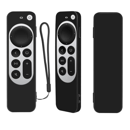 Silicone Protective Case Cover with Rope For Apple TV 4K 4th Siri Remote Controller