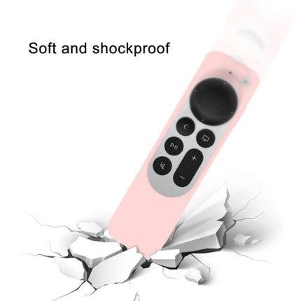 Silicone Protective Case Cover with Rope For Apple TV 4K 4th Siri Remote Controller