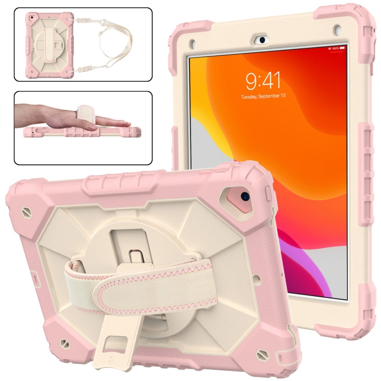 Contrast Color Robot Shockproof Silicon + PC Protective Case with Holder & Shoulder Strap, For iPad 9.7 (2018) & (2017) / Air 2 / Air