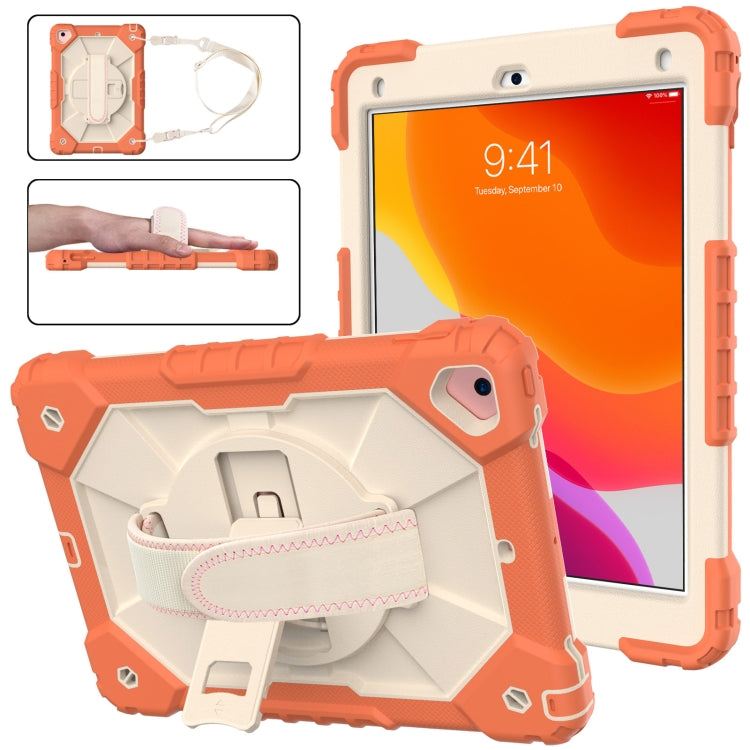 Contrast Color Robot Shockproof Silicon + PC Protective Case with Holder & Shoulder Strap, For iPad 9.7 (2018) & (2017) / Air 2 / Air