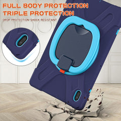 Silicone + PC Protective Case with Holder & Shoulder Strap, For Samsung Galaxy Tab S7 FE T730