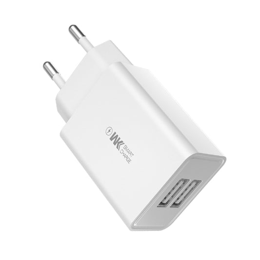 WK WP-U56 2A Dual USB Fast Charging Travel Charger Power Adapter,, EU Plug, UK Plug