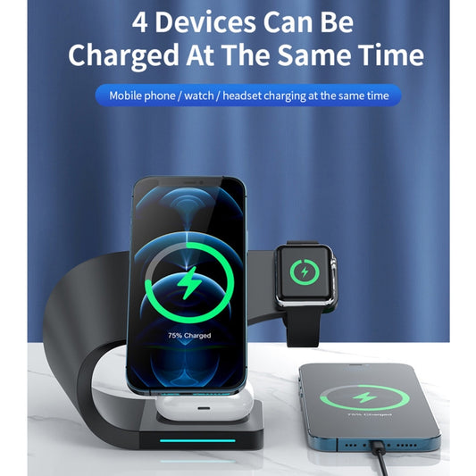 4 In 1 Multi-function Smart Magnetic Wireless Charger for iPhone & iWatches & AirPods