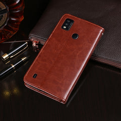 idewei Crazy Horse Texture Horizontal Flip Leather Case with Holder & Card Slots & Wallet, For ZTE Blade A51, For ZTE Blade A71