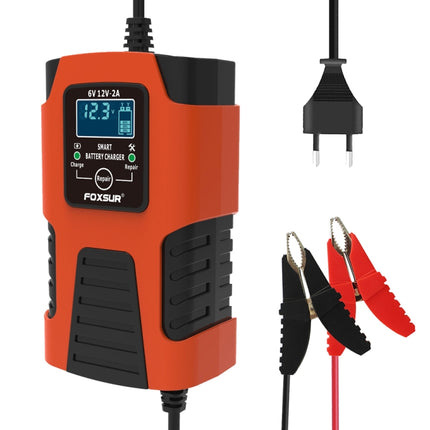 FOXSUR 2A / 6V / 12V Car / Motorcycle 3-stage Full Smart Battery Charger, 2A, US Plug, 2A, EU Plug, 2A, UK Plug