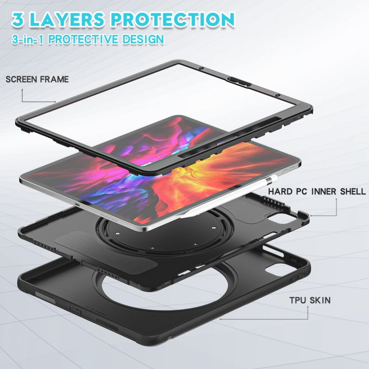 Shockproof TPU + PC Protective Case with 360 Degree Rotation Foldable Handle Grip Holder & Pen Slot, For iPad Pro 12.9 2020 / 2018, For Samsung Galaxy Tab S6 Lite 10.4 inch P610, For Samsung Galaxy Tab A 8.0 2019 T290