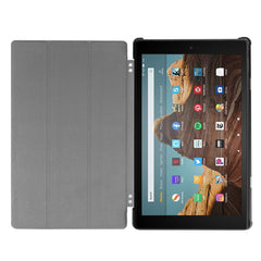 For Amazon Kindle Fire HD 10 2017 / 2019Custer Texture Horizontal Flip Leather Case with Three-folding Holder & Sleep / Wake-up Function, For Amazon Kindle Fire HD 10