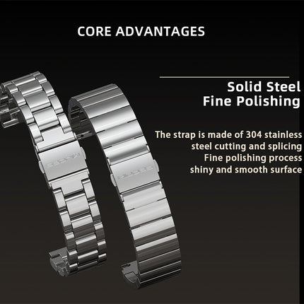 For Xiaomi Mi Band 6 / 5 CS Mijobs CS Metal Three Bead Stainless Steel Watch Band
