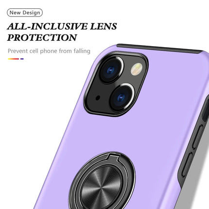 PC + TPU Shockproof Magnetic Protective Case with Invisible Ring Holder, For iPhone 13 Pro Max