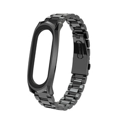 For Xiaomi Mi Band 6 / 5 / 4 / 3 Mijobs Three Beads Metal GT Stainless Steel Replacement Watchband