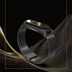 For Xiaomi Mi Band 6 / 5 / 4 / 3 Mijobs Milan Buckle Plus Stainless Steel Replacement Watchband