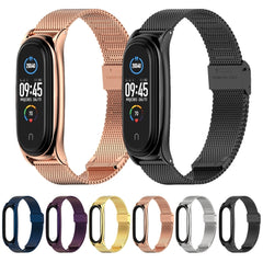 For Xiaomi Mi Band 6 / 5 / 4 / 3 Mijobs Milan Buckle Plus Stainless Steel Replacement Watchband