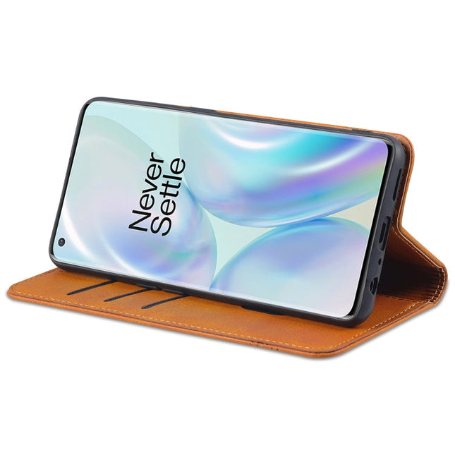 AZNS Magnetic Calf Texture Horizontal Flip Leather Case with Card Slots & Holder & Wallet, For OnePlus Nord CE 5G