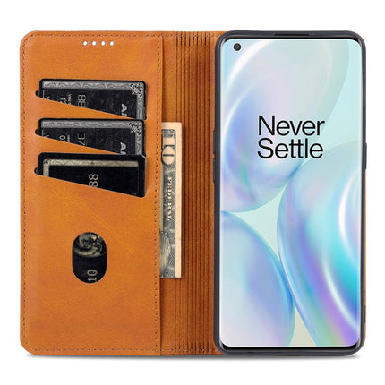 AZNS Magnetic Calf Texture Horizontal Flip Leather Case with Card Slots & Holder & Wallet, For OnePlus Nord CE 5G