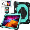 Contrast Color Robot Shockproof Silicon + PC Protective Case with Holder & Shoulder Strap For iPad Pro 11 2021 / 2020 / 2018 / iPad Air 4 10.9 2020, For iPad Pro 11 2022 / 2021 / 2020 / 2018 / iPad Air 4 10.9 2020