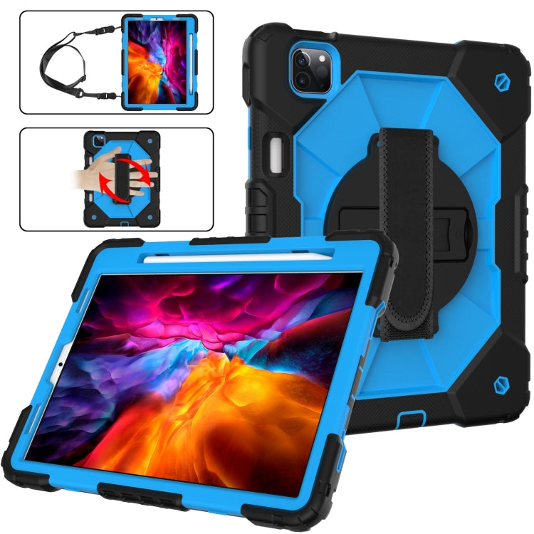 Contrast Color Robot Shockproof Silicon + PC Protective Case with Holder & Shoulder Strap For iPad Pro 11 2021 / 2020 / 2018 / iPad Air 4 10.9 2020, For iPad Pro 11 2022 / 2021 / 2020 / 2018 / iPad Air 4 10.9 2020