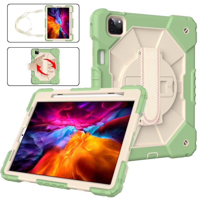 Contrast Color Robot Shockproof Silicon + PC Protective Case with Holder & Shoulder Strap For iPad Pro 11 2021 / 2020 / 2018 / iPad Air 4 10.9 2020, For iPad Pro 11 2022 / 2021 / 2020 / 2018 / iPad Air 4 10.9 2020